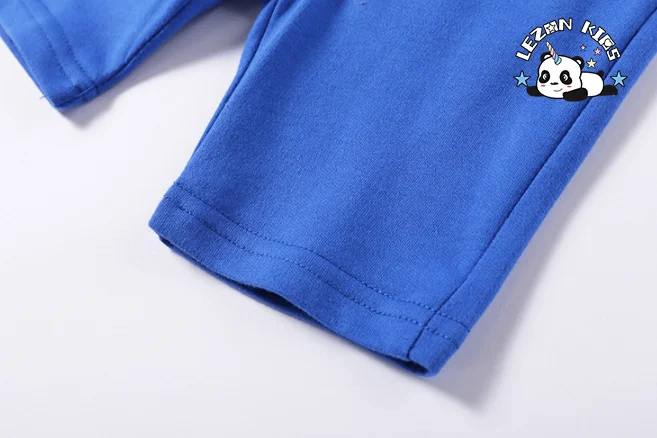 LEZONKIDS - Customized Summer Children's Clothing Sequined Sets for Daily Wear Cotton Boys Clothing Sets